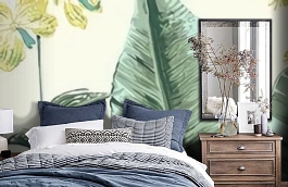 Обои PS41804 фото в интерьере спальни превью