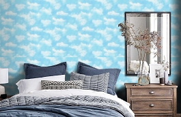 Обои 45-187-01 фото в интерьере спальни превью