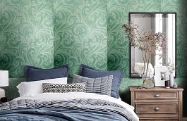 Обои 12FR-B фото в интерьере спальни превью