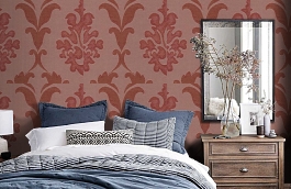 Обои 9 SN-B фото в интерьере спальни превью