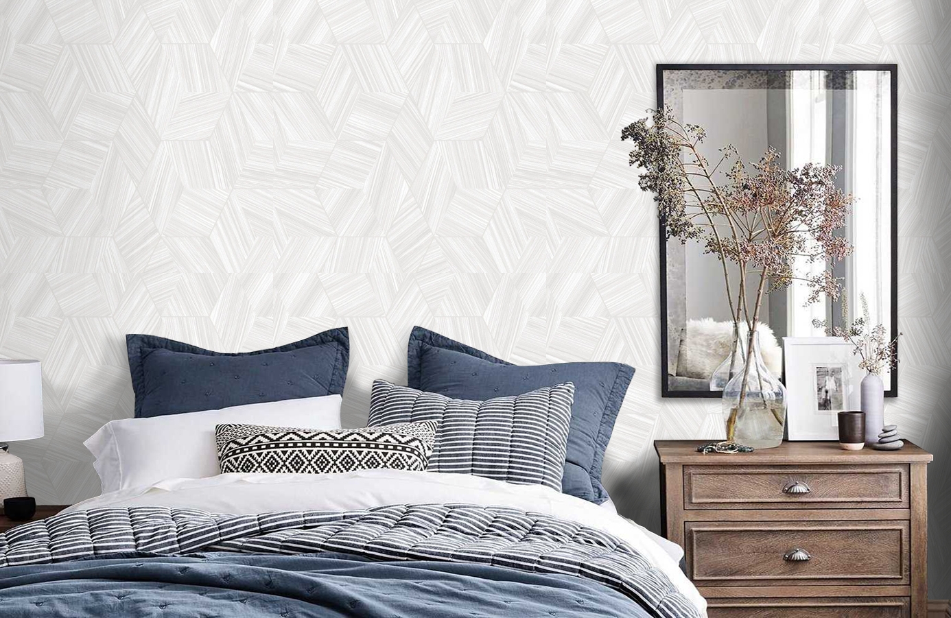 Обои 1211-4 фото в интерьере спальни