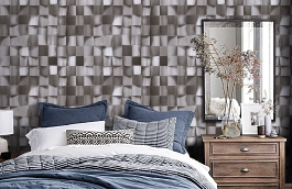 Обои 1615-1 фото в интерьере спальни превью