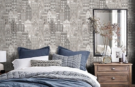 Обои 1618-2 фото в интерьере спальни превью