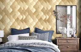 Обои 1619-1 фото в интерьере спальни превью