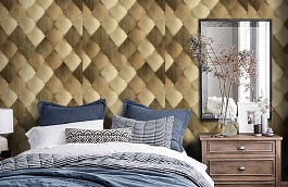 Обои 1619-2 фото в интерьере спальни превью