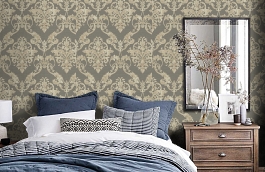 Обои 2606-4 фото в интерьере спальни превью