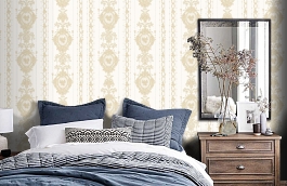 Обои 2608-1 фото в интерьере спальни превью