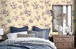 Обои 2610-3 фото в интерьере спальни превью