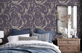 Обои 2612-3 фото в интерьере спальни превью