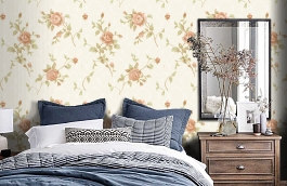 Обои 2616-1 фото в интерьере спальни превью