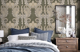 Обои 2622-2 фото в интерьере спальни превью