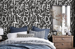 Обои 4702-3 фото в интерьере спальни превью