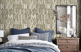 Обои 4704-2 фото в интерьере спальни превью