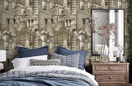 Обои 4705-1 фото в интерьере спальни превью