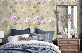 Обои 4708-2 фото в интерьере спальни превью