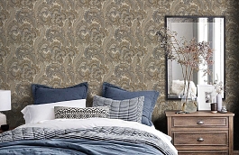 Обои 4711-3 фото в интерьере спальни превью