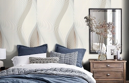 Обои 54134-3 фото в интерьере спальни превью