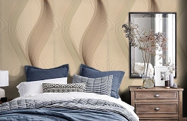 Обои 54134-5 фото в интерьере спальни превью