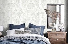 Обои 54136-2 фото в интерьере спальни превью