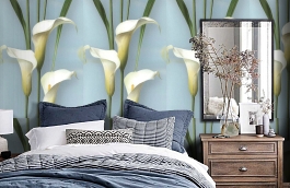 Обои 54139-7 фото в интерьере спальни превью