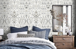 Обои 54145-2 фото в интерьере спальни превью