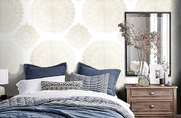 Обои 54152-2 фото в интерьере спальни превью