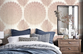 Обои 54152-3 фото в интерьере спальни превью