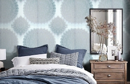 Обои 54152-4 фото в интерьере спальни превью