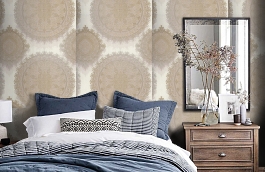 Обои 54152-5 фото в интерьере спальни превью