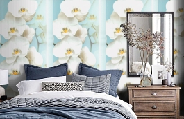 Обои 54169-7 фото в интерьере спальни превью