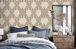 Обои 54171-4 фото в интерьере спальни превью