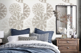 Обои 54175-3 фото в интерьере спальни превью