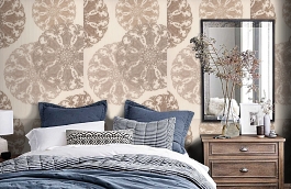 Обои 54175-4 фото в интерьере спальни превью