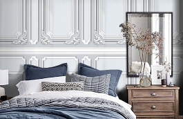 Обои 54192-2 фото в интерьере спальни превью