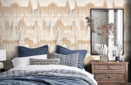 Обои 54194-2 фото в интерьере спальни превью