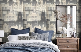 Обои 54194-3 фото в интерьере спальни превью