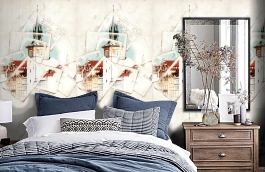 Обои 54202-1 фото в интерьере спальни превью