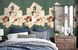 Обои 54202-3 фото в интерьере спальни превью