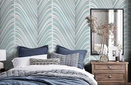 Обои 54208-4 фото в интерьере спальни превью