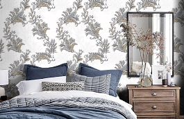 Обои 54228-3 фото в интерьере спальни превью