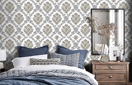 Обои 54231-1 фото в интерьере спальни превью