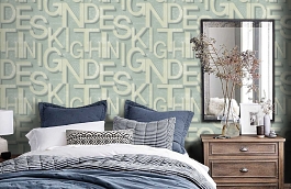 Обои 54254-3 фото в интерьере спальни превью