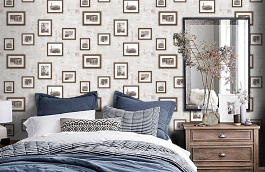 Обои 54257-1 фото в интерьере спальни превью