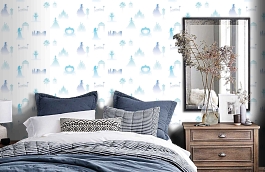 Обои 54278-2 фото в интерьере спальни превью