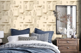 Обои 54288-2 фото в интерьере спальни превью