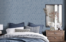 Обои 54302-4 фото в интерьере спальни превью