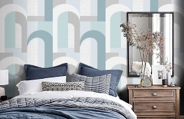 Обои 54318-4 фото в интерьере спальни превью