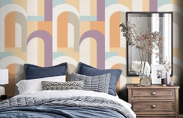 Обои 54318-5 фото в интерьере спальни превью