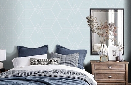 Обои 54344-3 фото в интерьере спальни превью