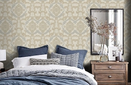 Обои 6802-1 фото в интерьере спальни превью